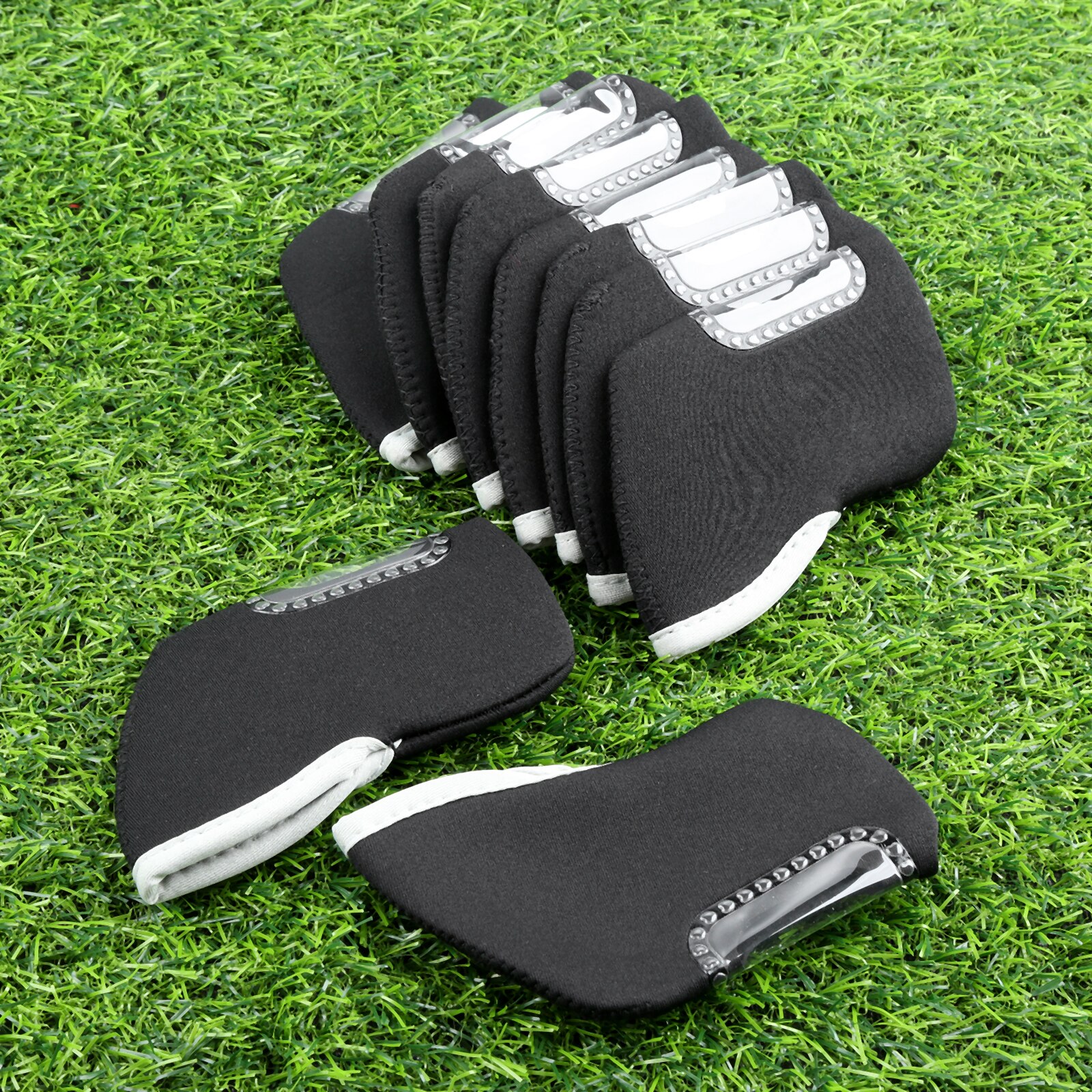 Neopreen Golf Ijzers Headcover Iron Putter Head Beschermende Covers Window Golf Club Head Cover Golf Accessoires Zwart/Blauw/ groen