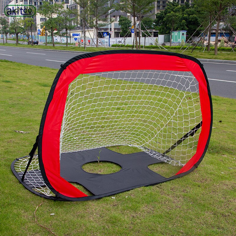 Akitoo kinderen voetbal doel opvouwbare draagbare voetbal netto 3 of 4 persoon frame deur frame voetbal deur frame speelgoed #1414