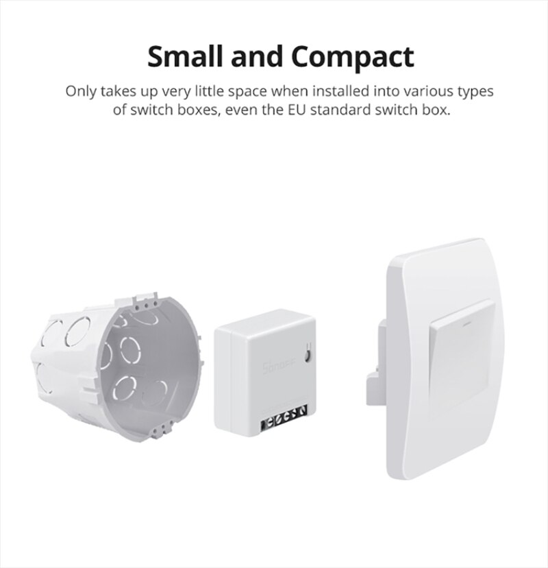 Sonoff mini tovejs smart switch wifi timer diy lyskontakt smart home fjernbetjening via ewelink arbejde med alexa google hjem