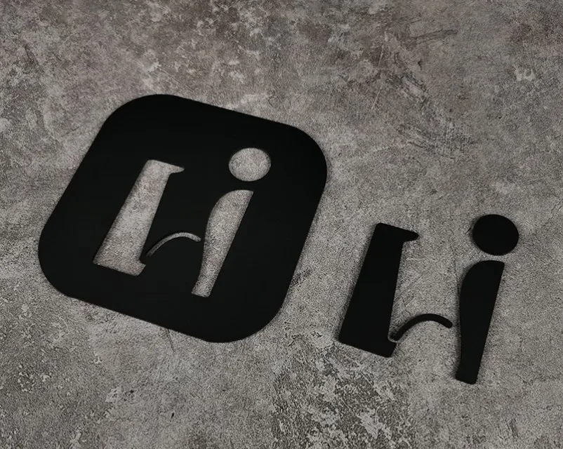 Sinais de banheiro oco agachamento lembrete sinalização placa de porta lembretes quentes placa indicadora banheiro wc parede porta adesivo