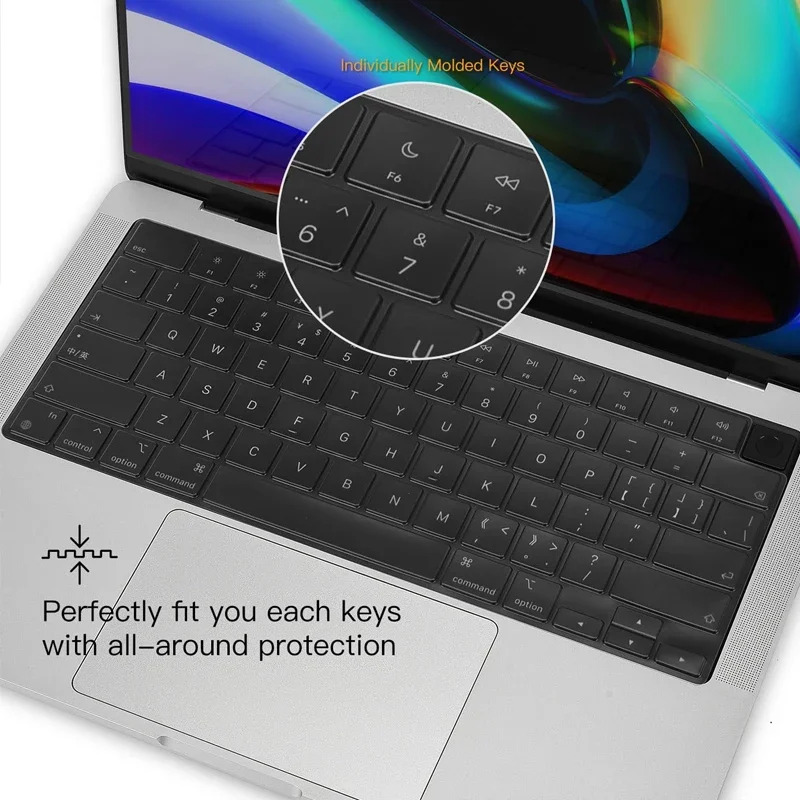Premium toetsenbord cover voor MacBook Air 15 a2941 13.6 a2681 Pro 14 16 inch a2442 a2779 a2918 a2485 A2780 M3 M2 M1 protector skin
