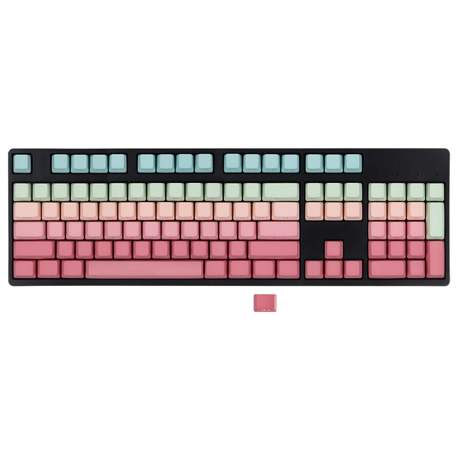 KeyCaps Set Side Print Backlit 104 Key Standard ANSI Shine through Legends PBT OEM Profile for Mechanical KeyB: Side Print 104