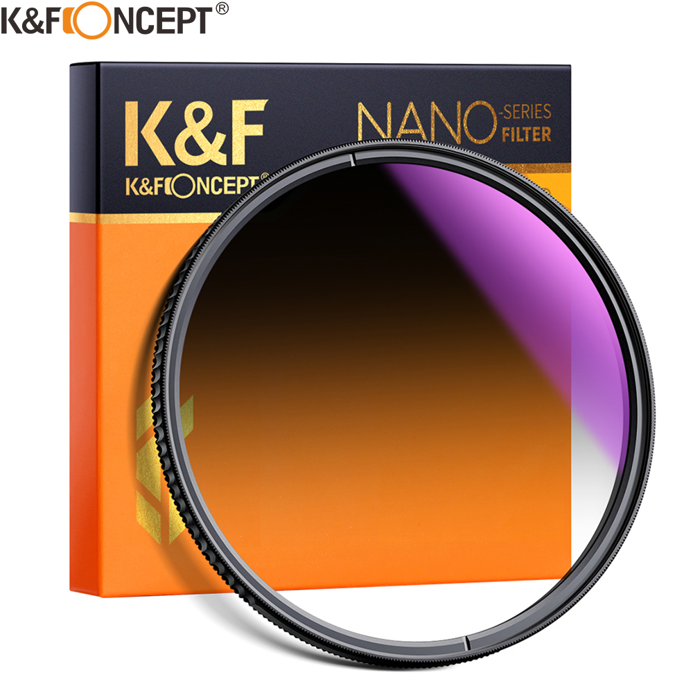 K &amp; F Concept nano-x HD GND16 filtro obiettivo vetro ottico gradiente morbido ND16 con rivestimento 52mm 55mm 58mm 62mm 67mm 72mm 77mm 82mm