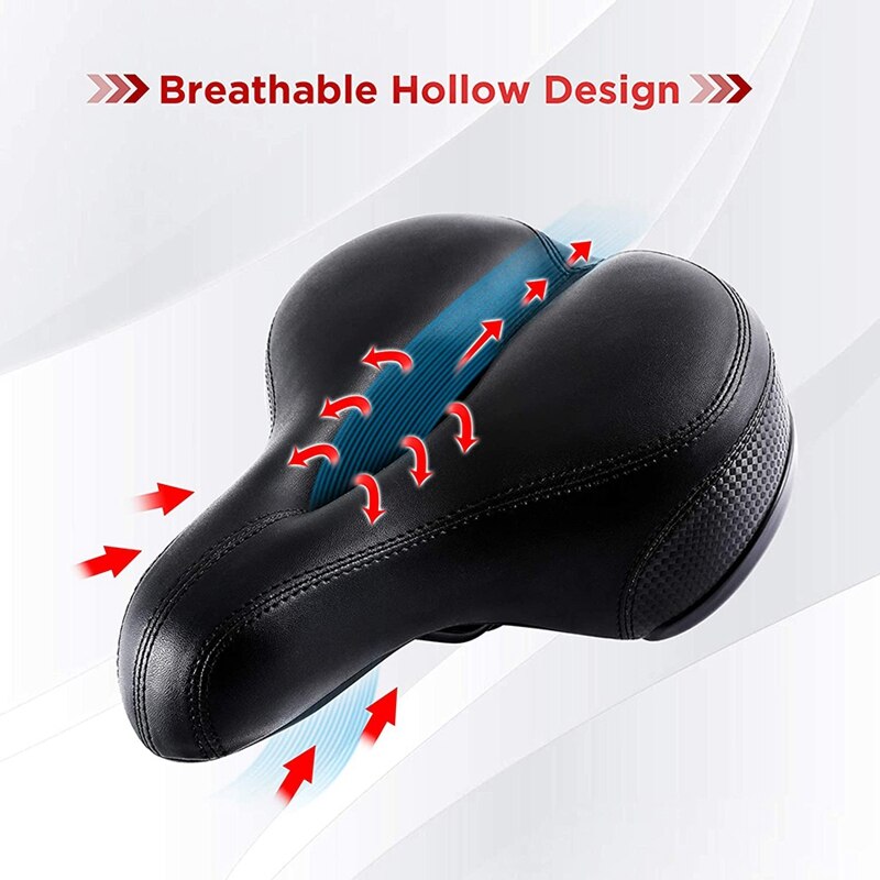 Comfort Bike Bicycle Saddle Replacement Padded Soft Memory Foam with Shock Absorbing Rubber Balls Seat for MTB Bike