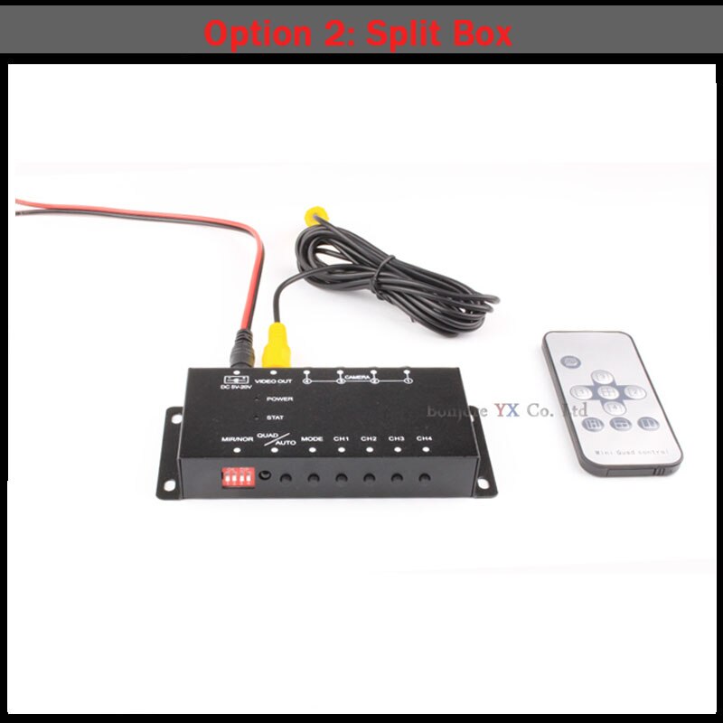 Koorinwoo 360 Parking 4 Video input Control Box Car Camera Normal Image Switch Combiner Box For Left Right Front Rearview Camera: Option 2