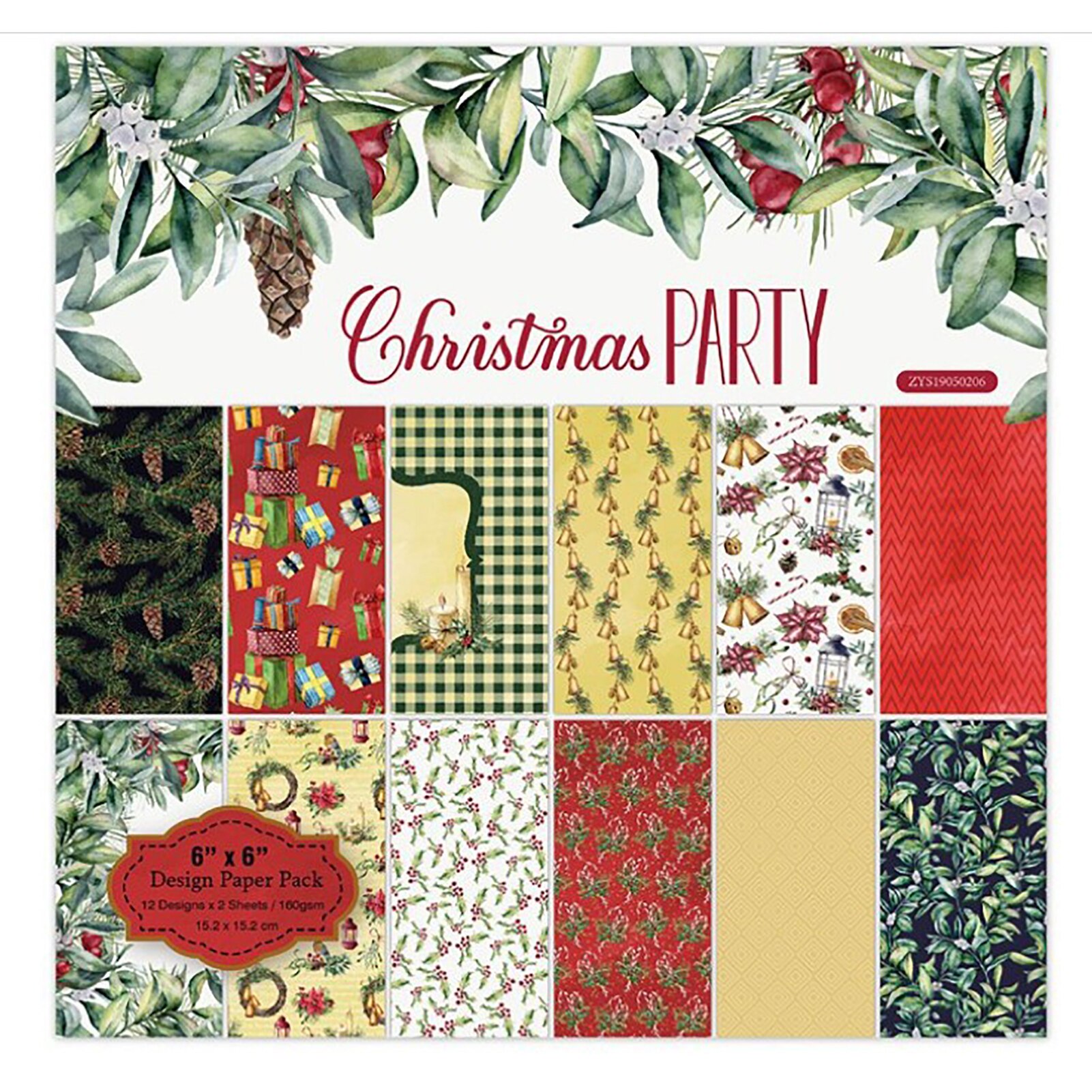 24 Sheets Christmas Party Scrapbooking Pads Paper Origami Art Background Paper Card Making DIY Scrapbook Paper Craft