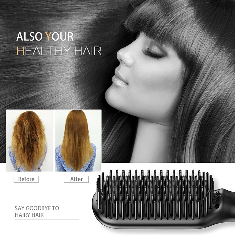 Elektrische Baard Stijltang Stijltang Borstel Multifunctionele Mannen Quick Verwarming Baard Rechttrekken Kam Hair Styling Kam