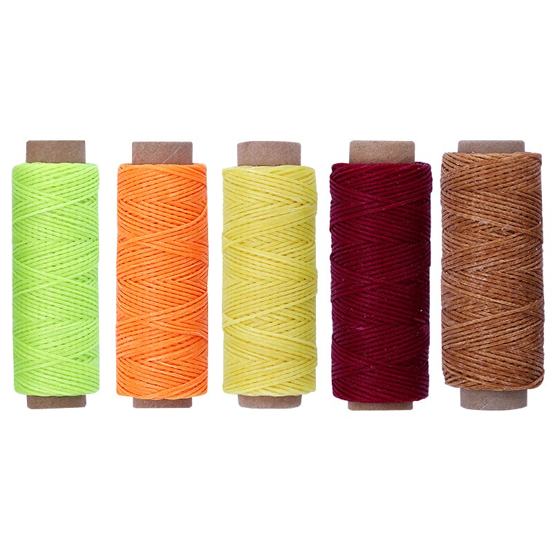 KAOBUY Colors Waxed Thread Leather Sewing Thread,Hand Stitching Thread For Hand Sewing Leather and Bookbinding: type 5