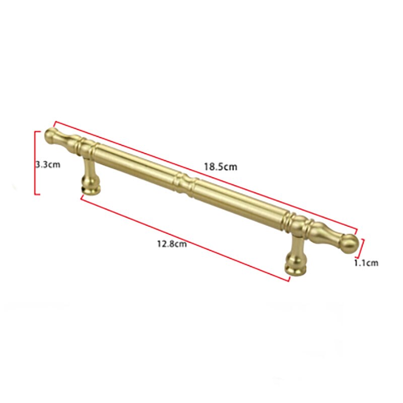 Guld mässing skåp knoppar köksskåp handtag garderob handtag byrå handtag låda drar möbelbeslag: 185mm längd / 1 st