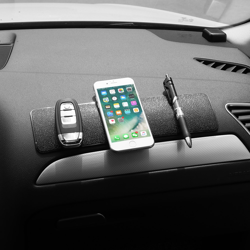 Grote Lange Dashboard Sticky Pad Antislipmat Gel Magic antislip Mat Voor Telefoon Key GPS Tablet Houder Auto-styling PU lederen