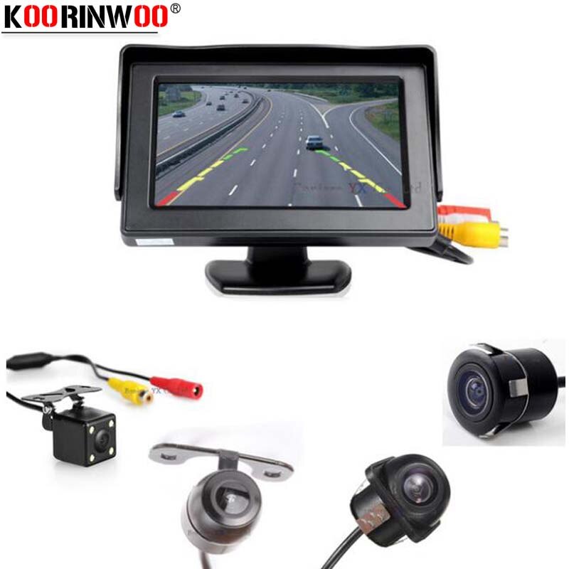 Koorinwoo Voertuig Hight Resolutie Auto TFT LCD Parking Monitor 800*480 nachtzicht IP68 Auto achteruitrijcamera parkeerhulp