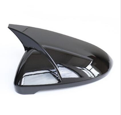 Capa de espelho retrovisor, 2 peças, para vw golf mk7 7.5 gti 7 7r, capa, espelho, visual de carbono, preto brilhante, fosco, cromado: 1pc Black Left