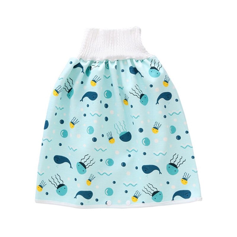 Prevent Baby Bedwetting Pure Cotton Baby Skirt for Prevent Urine Leakage 2 in 1 Toilet Learning Pants Reusable Washable Skirts: A2 / 0-2T