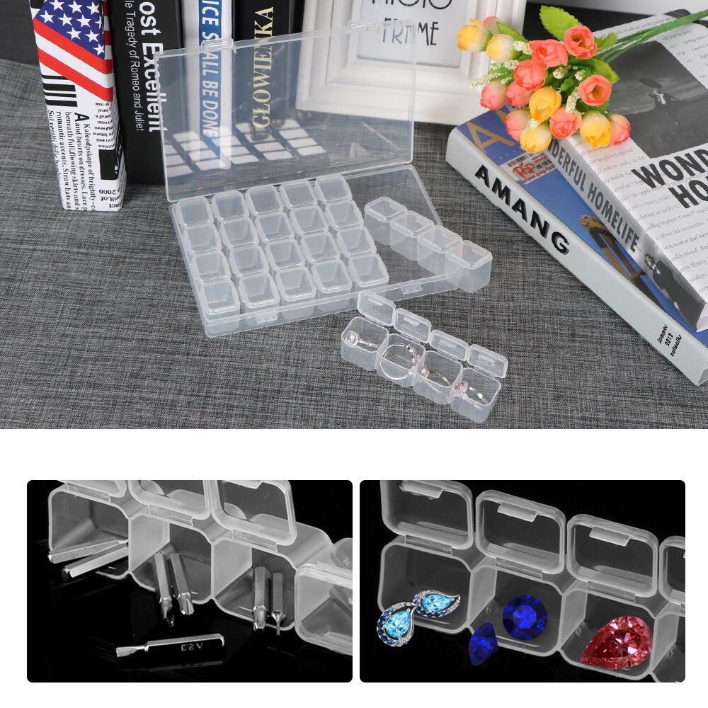 28 Slots Plastic Diamond Schilderen Opslag Container Case Opbergdoos kits Organizer Houder voor Nail Art Strass Kralen Jewerly