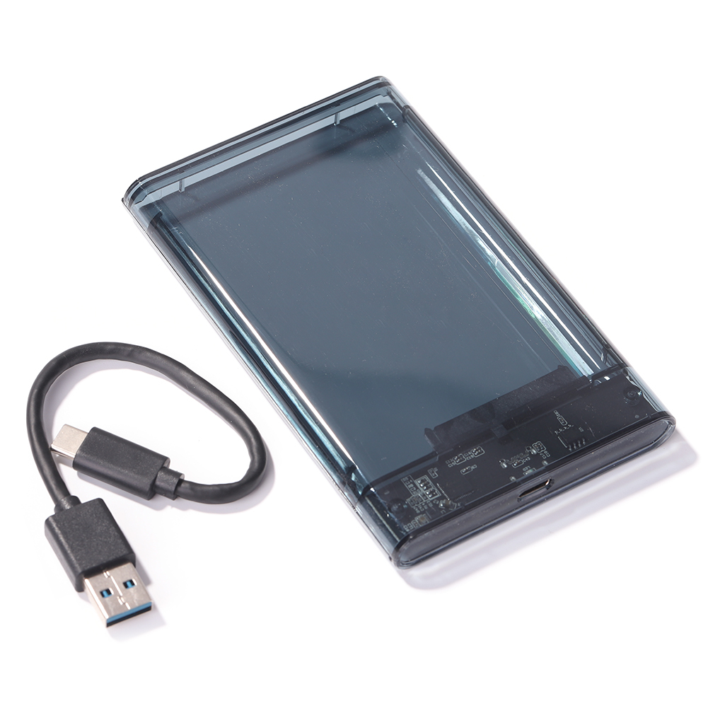 External Mobile Hard Disk Adapter Support 6GMbps Transparent Mobile Hard Disk Case for 2.5 inch SATA SSD HDD Enclosur