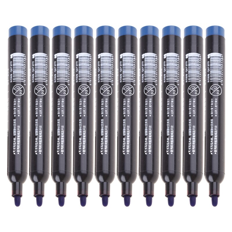 Marqueurs étanches à l&#39;huile, 10 pièces, à base de croquis, stylos de dessin, fournitures artistiques, stylo de peinture de styliste, outils d&#39;écriture: Bleu