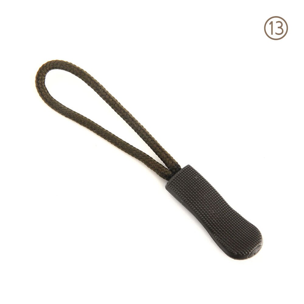 Lot de 50 tirettes de fermeture éclair, pour fixation d'étiquettes de cordon, clip de remplacement pour fermeture éclair, boucle coulissante, sac, valise, vêtements, tente, sac à dos: Couleur 13