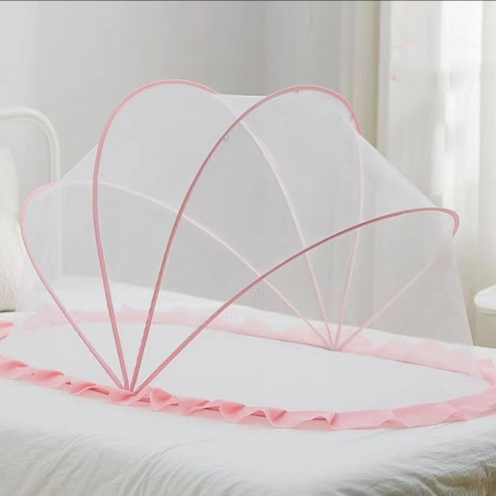 Nuovo letto pieghevole zanzariera unded accessori per bambini baldacchino per bambini yurta parasole in plastica copertura per zanzare