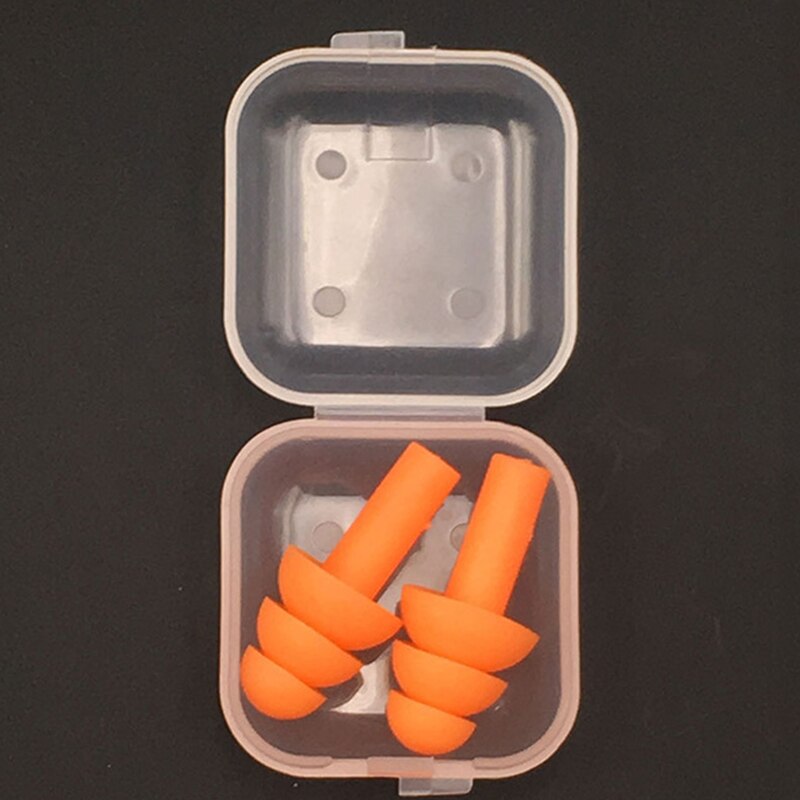 Soft Silicone Ear Plugs Sound Insulation Ear Protection Earplugs Anti Noise Snoring Sleeping Plugs For Travel Noise Reduction: Orange