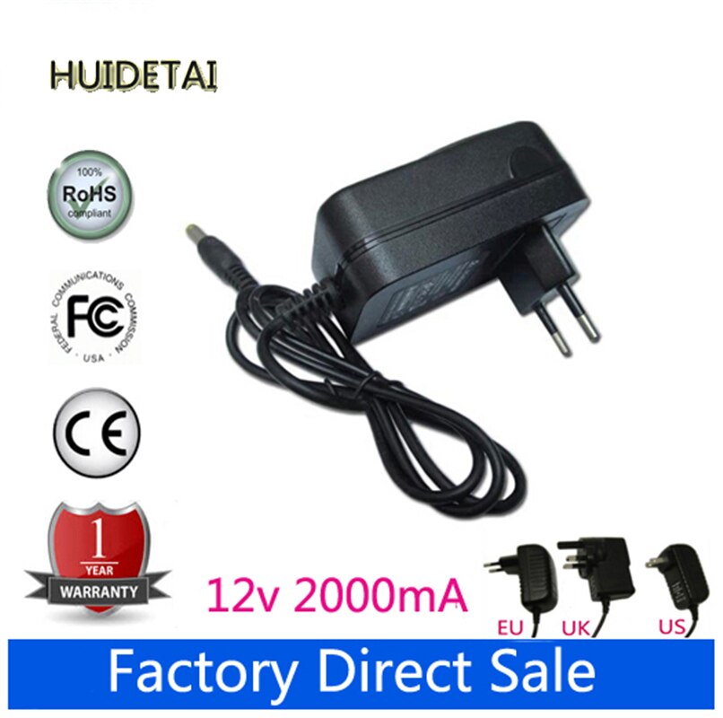 Adaptador de fuente de alimentación de 12V 2A 2000mA AC DC, cargador de pared para disco duro externo Seagate SRD00F2 STBV3000100, enchufe para UE, Reino Unido, Australia
