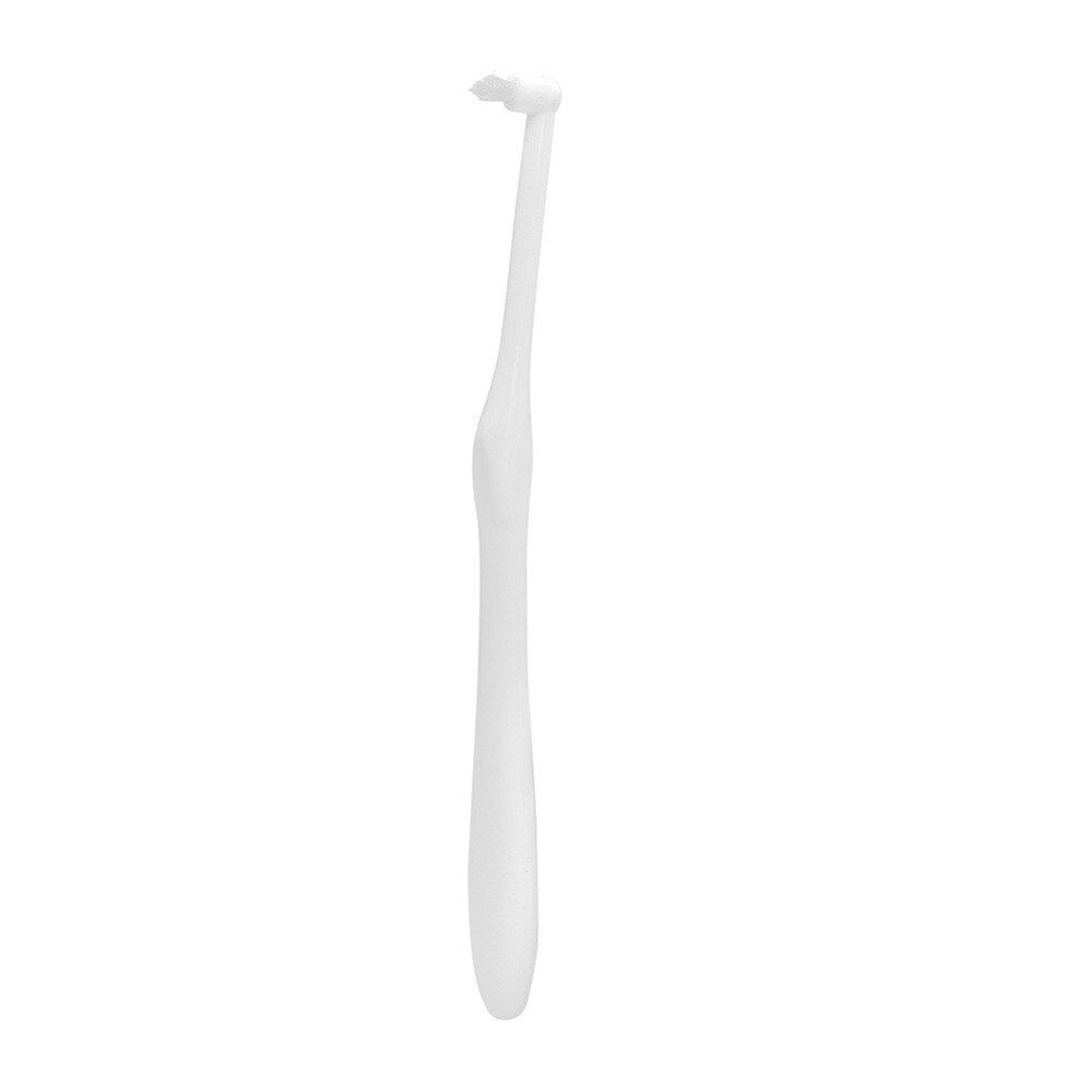 1 stk ortodontisk tandbørste interdental tandbørste lille hoved blødt hår korrekturtænder bøjler tandtråd mundtandpleje: Hvid