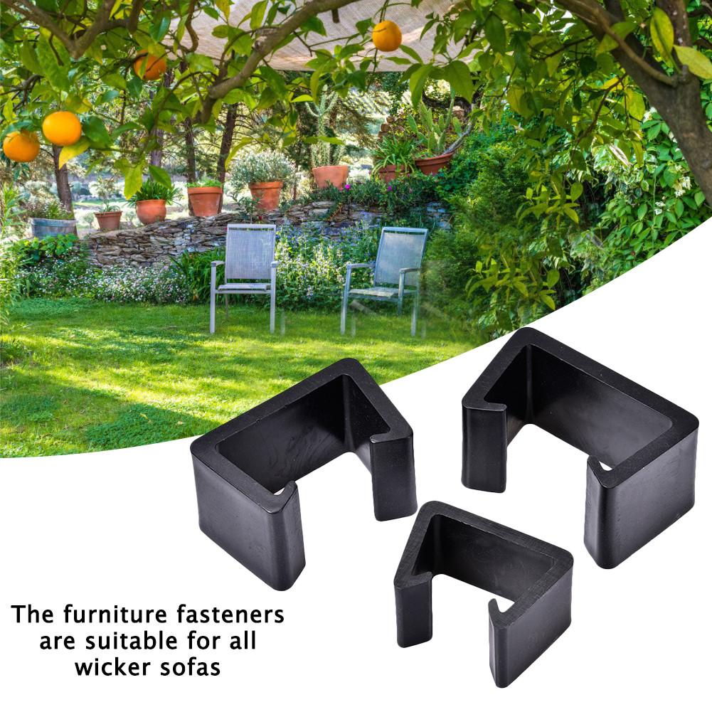 Plastic Furniture Fastener Heat Resistant Furniture Clip Outdoor Patio Wicker Furniture Clip Chair Couch Clamps For Wicker Sofas