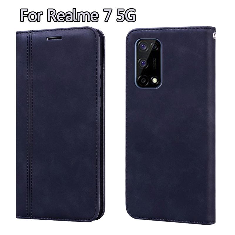 Funda para Realme 7 5G RMX2111, carcasa de cuero con libro para Realme7 Realmi 5G, Carcasa protectora para teléfono, Funda con tapa