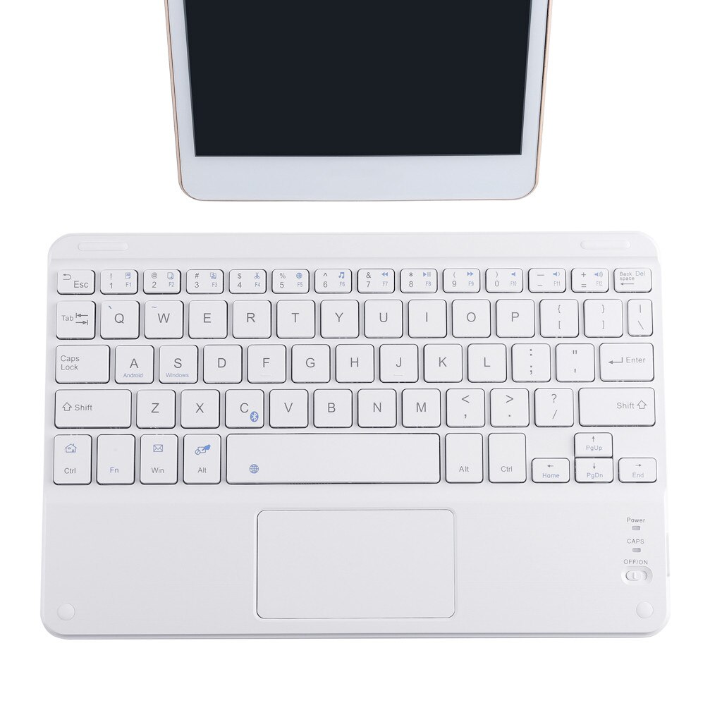 9 Cal bezprzewodowa Mini Bluetooth3.0 klawiatura Touchpad wsparcie Android przenośne akcesoria biurowe do komputerów stacjonarnych