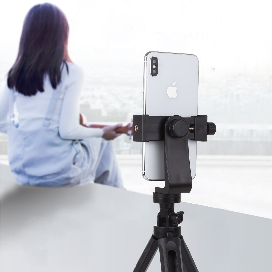 360 ° Rotatie Statief Mount Houder Verstelbare Mobiele Telefoon Stand Beugel Clip Beugel Adapter Voor Samsung Xiaomi Iphone Xs