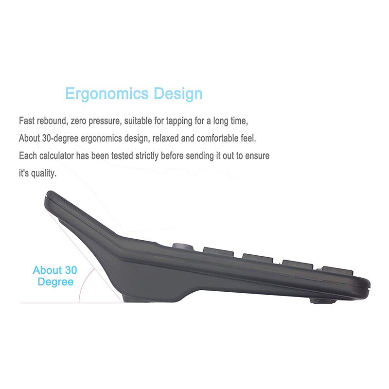 Calculators, 12-Digit Dual Power Handheld Desktop Calculator with Large LCD Display Big Sensitive Button (Black, Pack of 5)