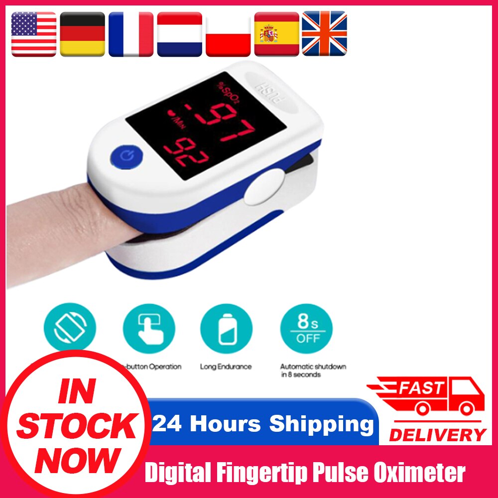 Digital Fingertip Pulse Oximeter OLED/LED Blood Oxygen Sensor Saturation SpO2 Monitor Measurement Meter Portable Finger Oximeter