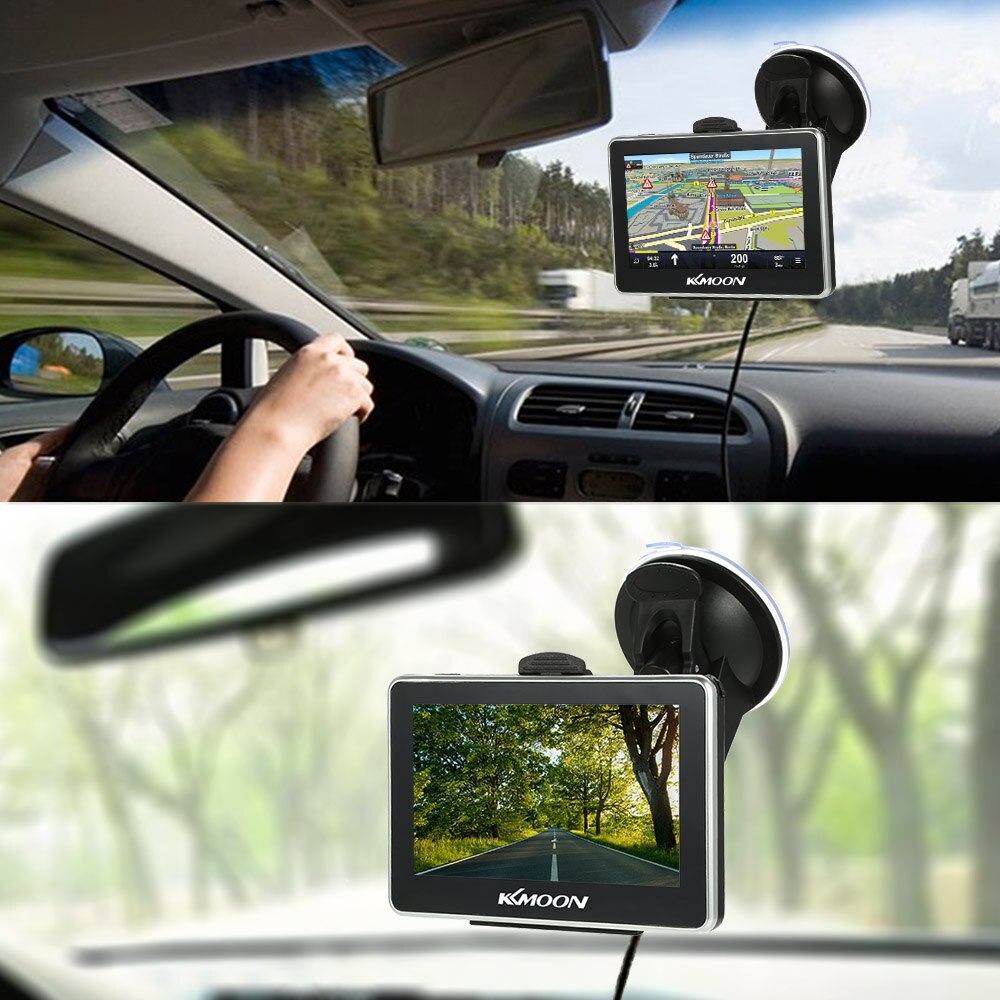 KKmoon-navegador GPS portátil para coche, reproductor de vídeo FM de 4,3 pulgadas, 128M, 8GB, con mapa, pantalla táctil HD