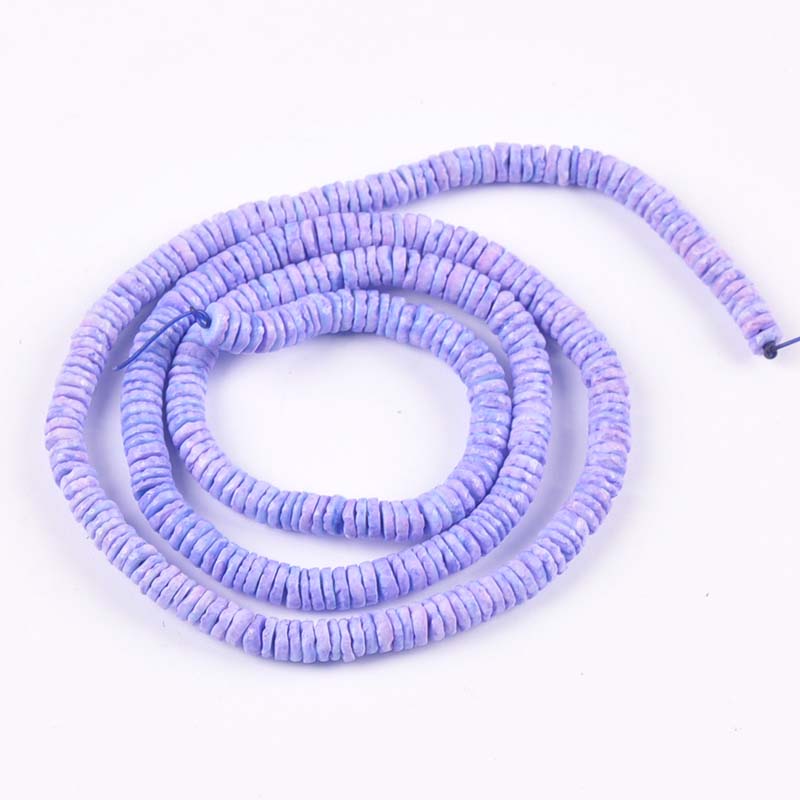 Slik farve naturlig skal til smykker charme muslingeskaller runde flade kædeperler fremstilling armbånd halskæde gør-det-selv håndværk tilbehør: 3
