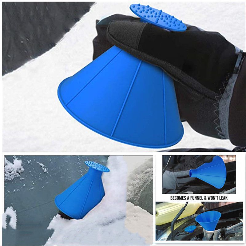 Magical Car Ice Scraper Conical Funnel Snow Shovel Car Round Plastic Snow Shovel Snow Scraper Shovel Snow Removal