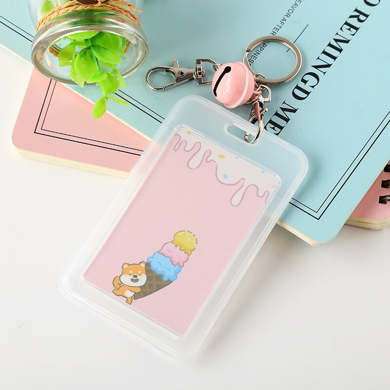 Bank Credit Card Holder Card Cover Cartoon Cute Student Bus ID Card Cover Bag Women Men Keychain Card Case Kids