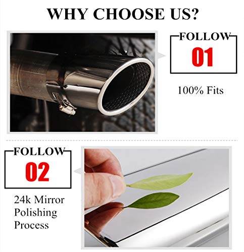 for Jeep Wrangler JL Tail Exhaust Pipe Rear Throat Stainless Steel Chrome Car Exterior Accessories Stylings