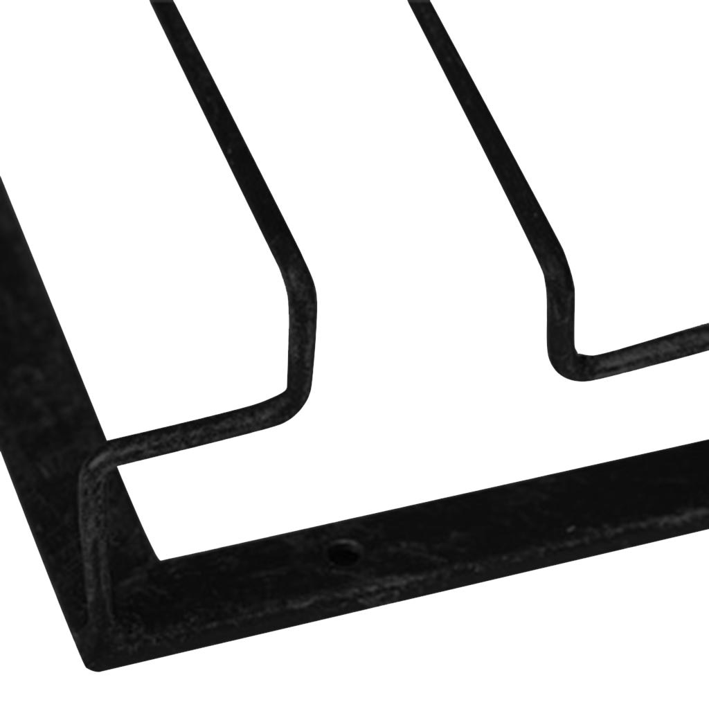 Stainless Steel Wine glass holder Hanging Drinking Glasses Stemware Rack Under Cabinet Storage Double Row Hanging Bar Shelf