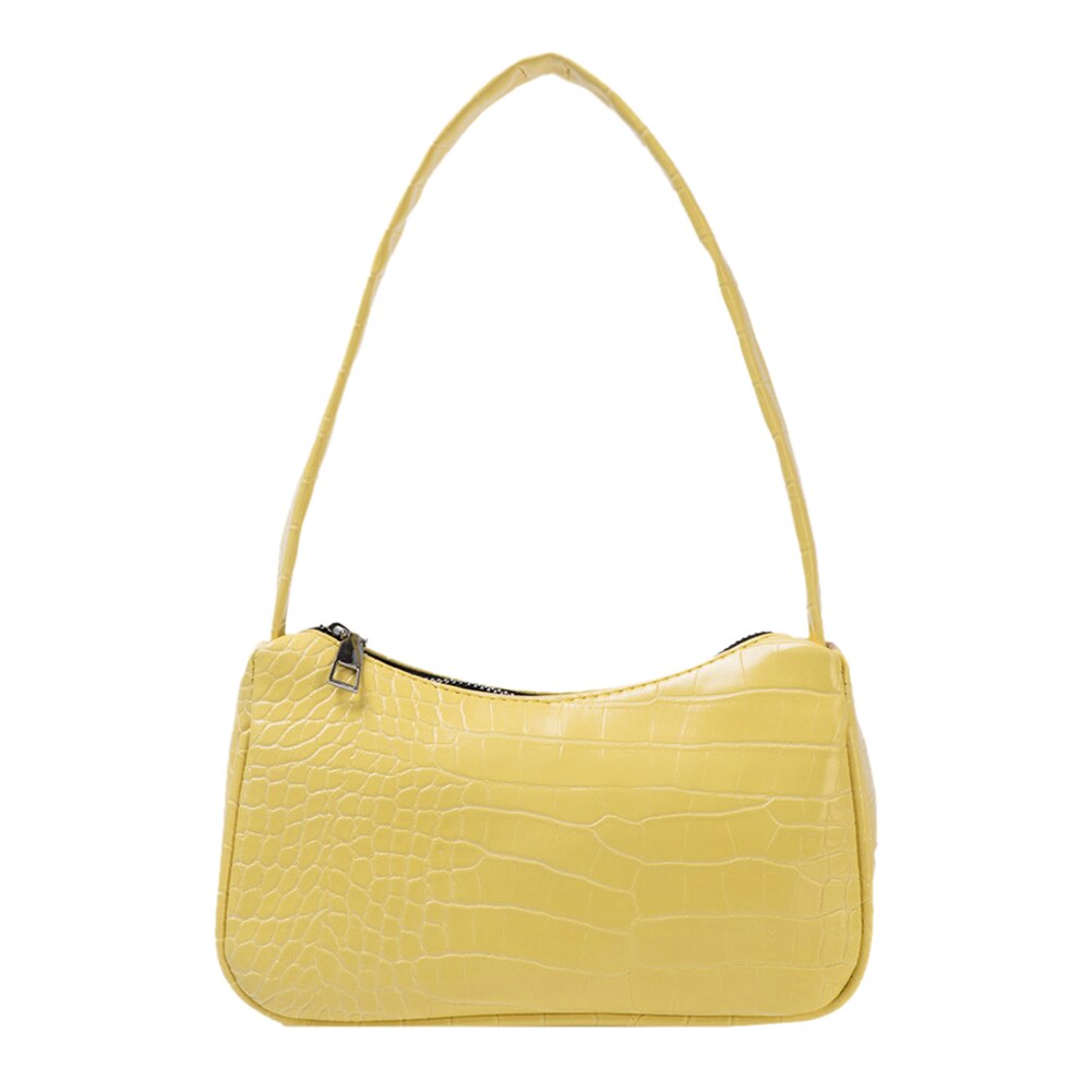 Femmes petit sac à bandoulière Vintage femmes sac fermeture éclair sac de messager sac à main Bolsa feminina femme décontracté fermeture éclair fourre-tout sac: Jaune