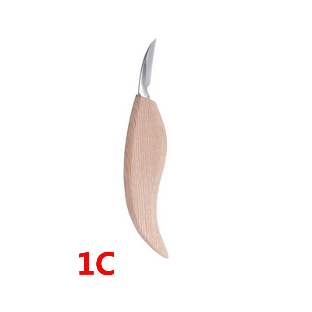 Wood Carving Tool Set - Hook for Spoon, Bowl, Kuksa Cup or General Carving Knife, Whittling Knife, Detail Wood Utensils Type: 1C