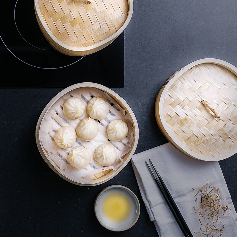 Chinese food steamer steamer bamboo household cage steamed steamed dumplings dumplings steamed buns Cuiseur Vapeur Kitchen Tools