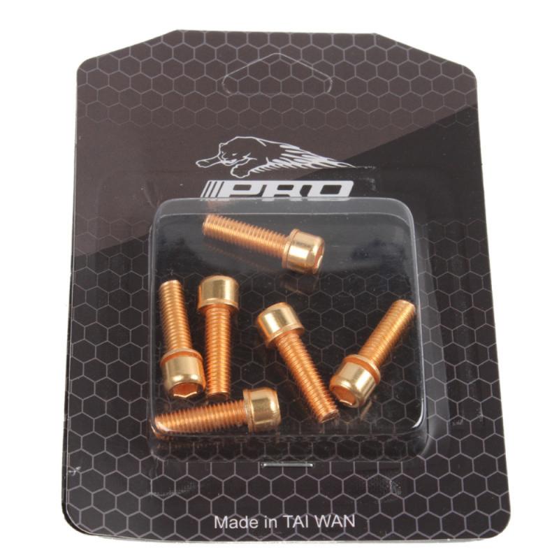 6pcs/set MTB Bicycle Handlebar Screws Cycling Titanium-plated Colorful Stainless Steel Stem Riser Screw Bolts Bike Accessories