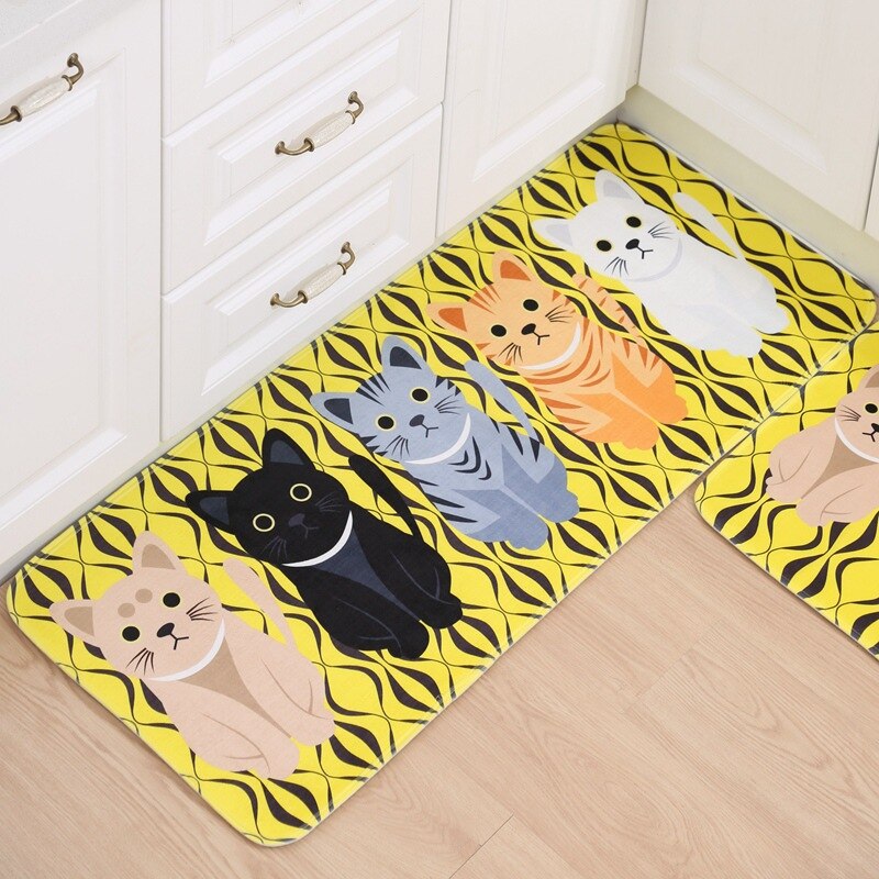 40x60 cm/50x80 cm/50x120 cm/50x180 cm moderno alfombras de cocina de dibujos animados: Amarillo / 500 mm x 1.200 mm
