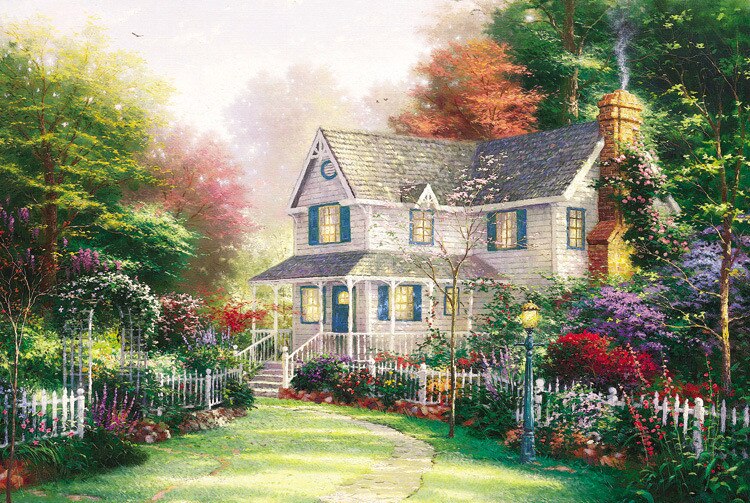 Jagsaw Puzzel-Bos Hut -1000 Stuk 27.56 Door 19.69 Voor Volwassenen Kids Puzzel grote Moeilijkheid