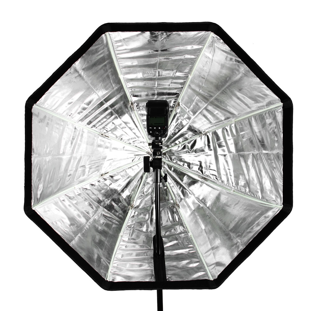 Godox 31.5in 80cm Octagon Umbrella Softbox 200cm Light stand Umbrella Shoe Bracket Kit for Speedlite Flash