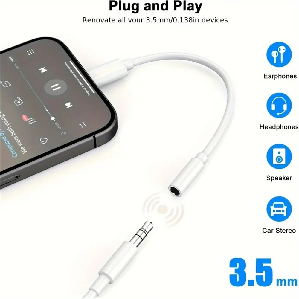 adapter audio USB typu C na 3,5 mm Kabel USB typu C na Aux audio Dongle Przewód USB C na gniazdo słuchawkowe 3,5 mm Konwerter robić telefonu