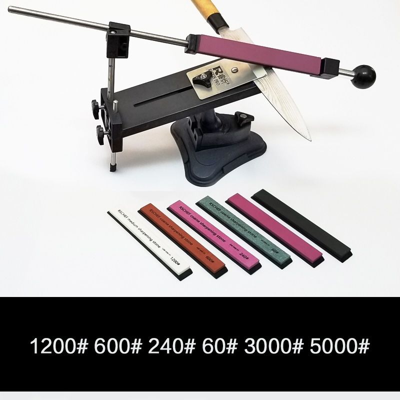 RUIXIN PRO 400 800 1200 knife sharpening system knife sharpener sharpening stones grinding coarse and fine: fixed and 6 stones-E