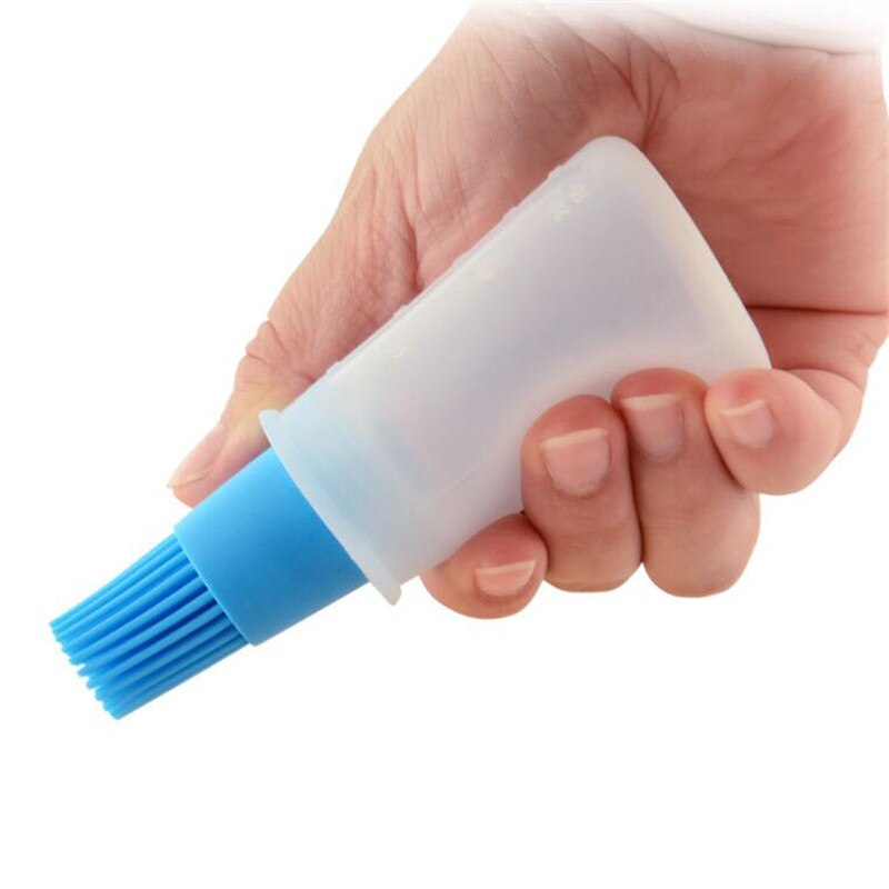 Bouteille d'huile en Silicone Portable avec brosse, brosses à huile pour Grill, huile liquide, pâtisserie, outil de cuisine pour BBQ, 1 pièces