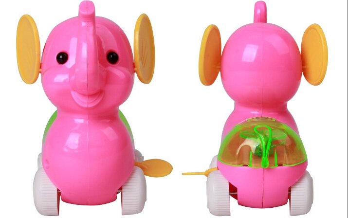 Smarta leksaker dra tillbaka våren elefant nostalgisk pedagogiska leksaker kedja bebis barn låter plast blinkande leksak pojkar favorit