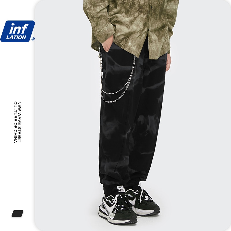 Inflatie tie dye joggingbroek heren streetwear high street hiphop joggingbroek heren joggers harem broek heren 3312w