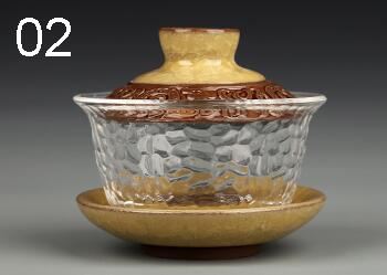 Chinese kungfu gai wan teaset China glass Tea Sets Dehua gaiwan tea porcelain teapot tea set for travel Beautiful easy kettle: 02